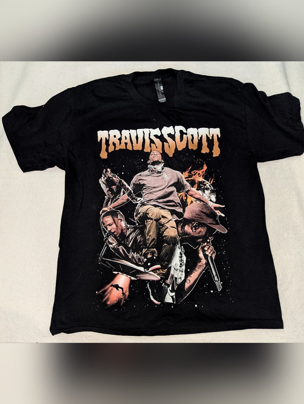 New PlayeryTees Travis Scott T-shirt Mens Size L.